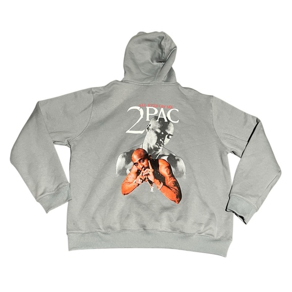 Rare Tupac All Eyes On Me Grey Headgear Classics Hoodie - Picture 2 of 7